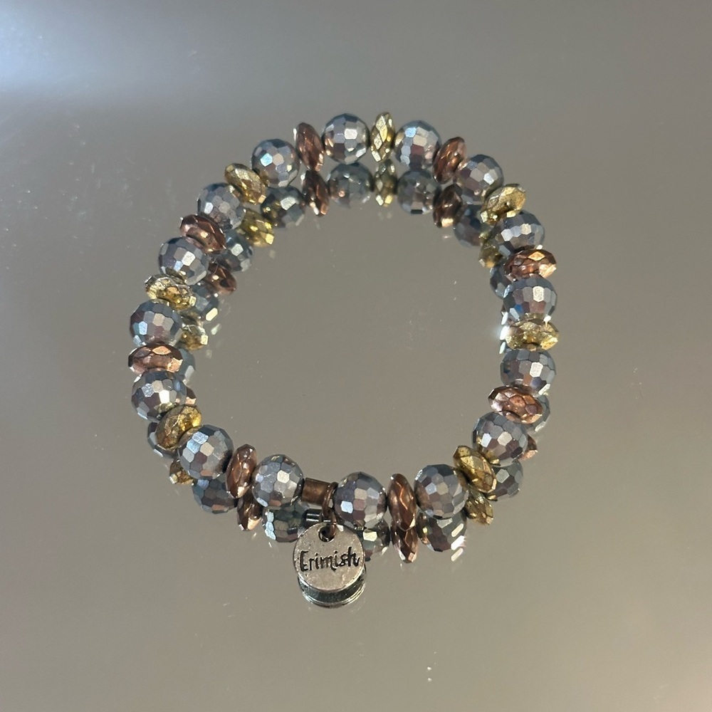 Erimish Silver and Gold Beaded Bracelet ***Bundle & Save on shipping costs! ***